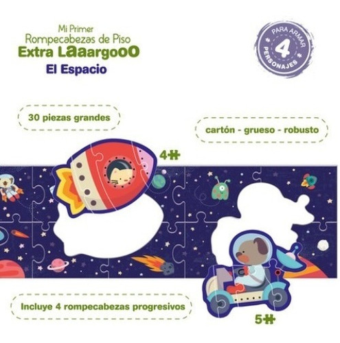 Imagen 12 de 12 de Oveja Negra Puzzle Extralargo El Espacio Colores En Fuga Kid