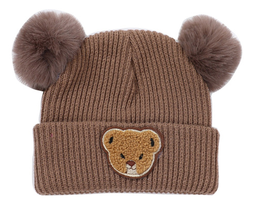 (cf) Gorro Tejido Con Forma De Oso Para Bebés, Suave Y Trans