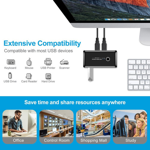 / Hub Usb Switch Box Kvm Usb 3.0 2 Pcs