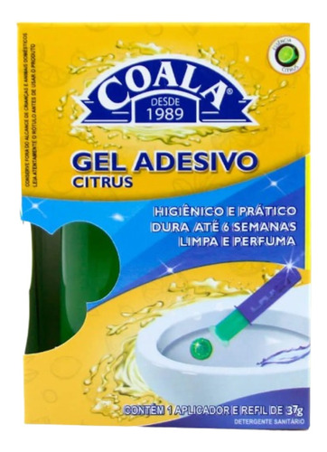 Detergente Sanitário Gel Adesivo Aplicador + Refil Coala 37g
