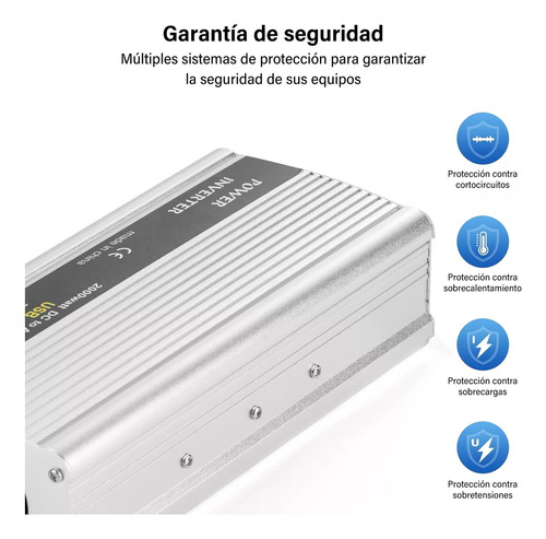 Convertidor De Corriente Para Automóvil 2000w 12v A 220v