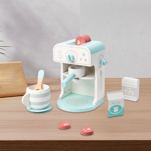 Juego De Cafetera De Madera, Juguetes De Madera Para Niños,