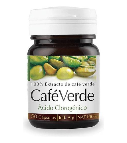 Café Verde Natier  Control Peso Adelgazante Vegano 50 Caps