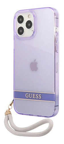 Funda Guess Morado With Strap Para iPhone 13 Pro Max