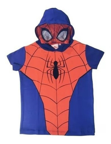 Remera Capucha Spiderman Marvel Original Disney Nene Niño