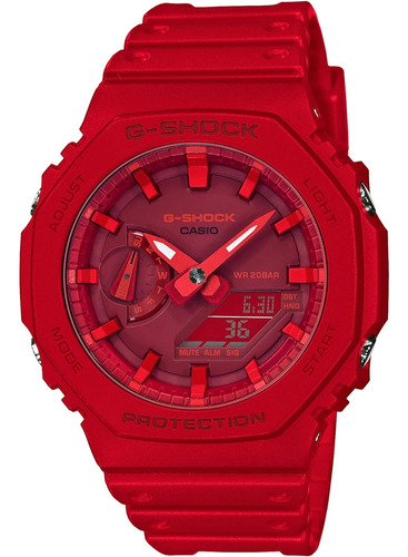 Casio G-shock Carbon Core Guard Ga-2100-4ajf Rojo Importado