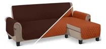 Comprar Protector Cubresala Esquinera Tipo L Doble Vista-lavable Color Shedron - Chocolate Doble Vista