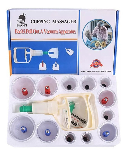 Set Ventosas Chinas X12 Unidades Plástico Drenaje Linfático