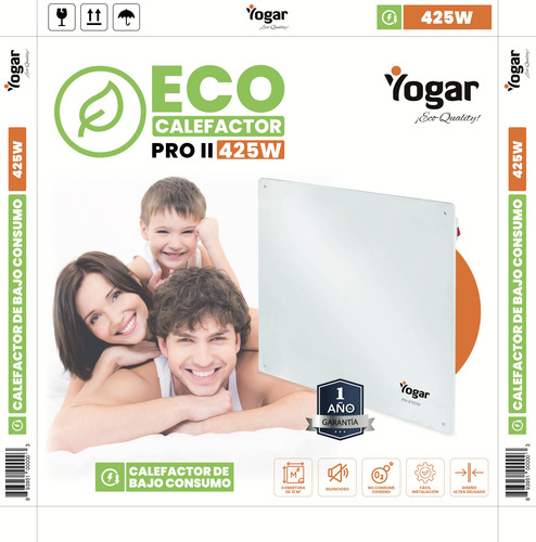 Panel Eco-calefactor Pro Ii De Bajo Consumo 425w Yogar (Reacondicionado)