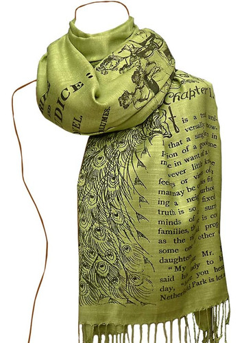 Orgullo Y Prejuicio De Jane Austen Shawl Scarf Wrap (verde O