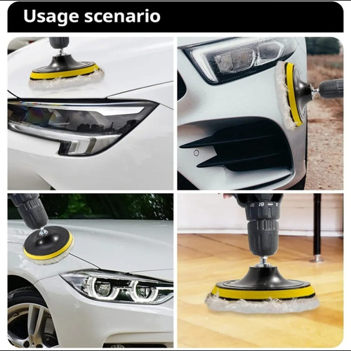 Kit De Borlas De Lana Para Pulir Auto, Para Taladro, 4 PuLG