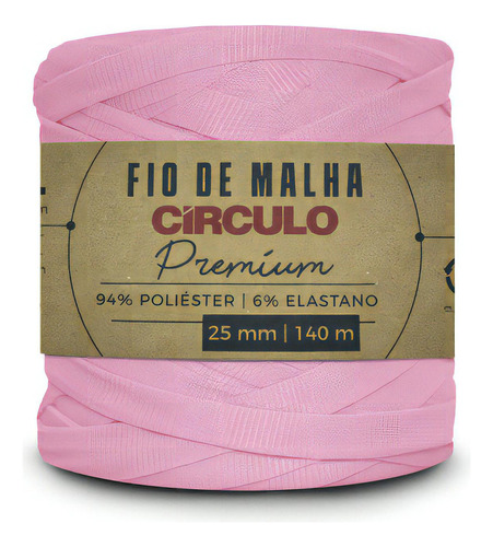 Fio De Malha Círculo Premium -  Ideal Artesanato E Crochê Cor 3161 - Rosa Algodao