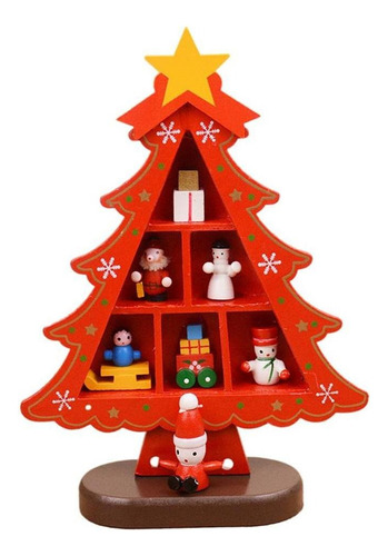 Decoración De Árbol De Navidad De Madera Creativa Ligera