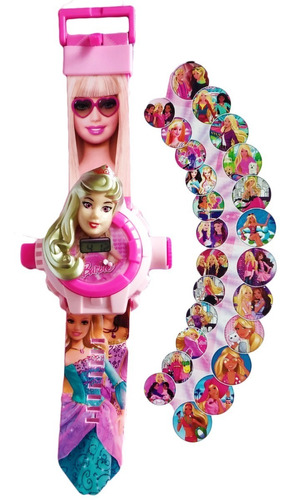 Barbie Princesas Reloj Proyector Infantil Juguetería Niñas