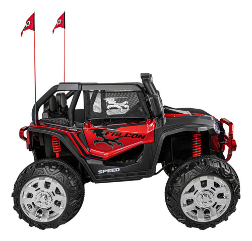 Carrito Montable Eléctrico Buggy Para Niños Juguete Color Rojo