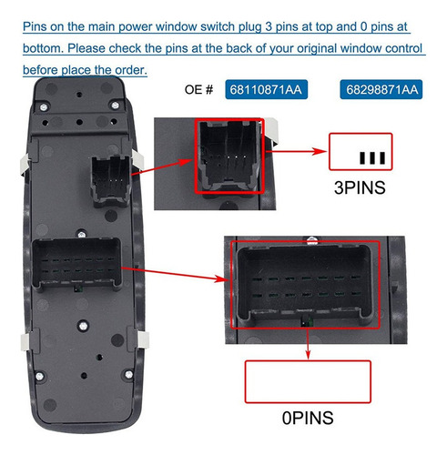 M0s Interruptor De Ventana Para Dodge Grand Caravan