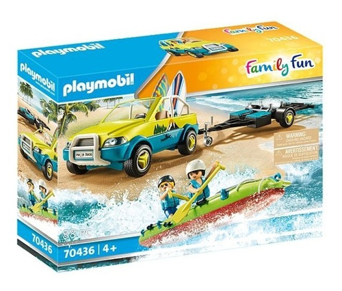 Playmobil 70436 Jeep, Remolque Y Canoa Diversión En La Playa