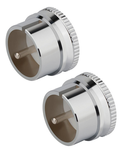 Monosaudio 2 Pcs Xlr Male Plug Caps Brass Rhodium Plated No.