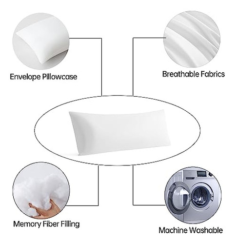 Relleno De Almohada Corporal Suave Y Transpirable 50 X 137 C
