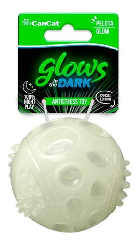 Cancat Juguete Para Perro Pelota Luminosa Glow In The Dark Color Blanco