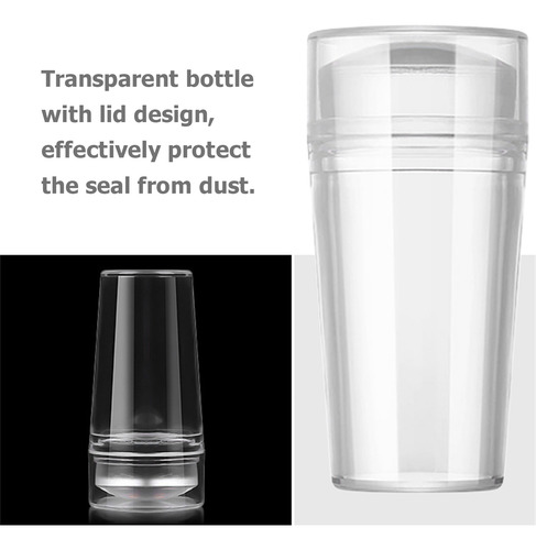 Estampador De Uñas De Silicona Transparente De Doble Cara Co