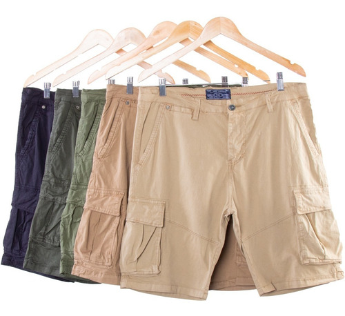 Imagen 8 de 8 de Bermudas Cargo Hombre Gabardina Importada Calidad Premium