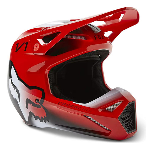 Casco Moto V1 Toxsyk Rojo/negro Fox