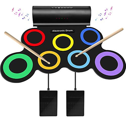 Sunkoo Juego De Bateria Electronica Para Niños, Juego De