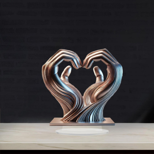 Decoración Acrílica De Manos En Forma De Corazón,