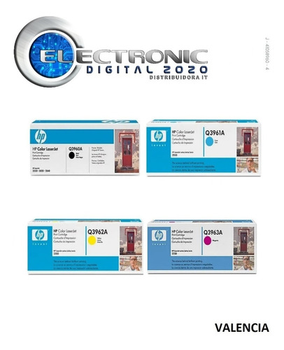 Toner Hp 122a Negro Cyan Magenta Amarillo Q3960a Orig