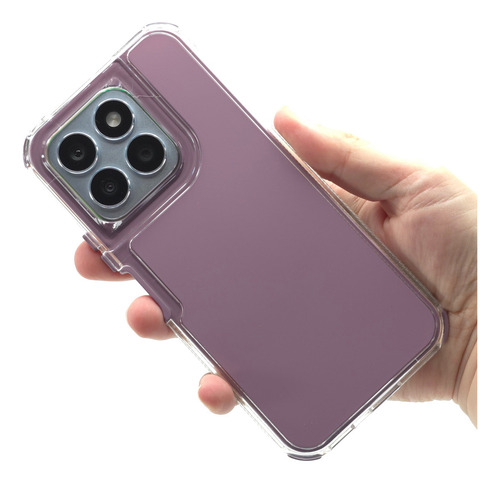 Funda + Mica Hidrogel Para Honor X8c Case Protector Rudo Shell Fosfo - Morado Honor X8c