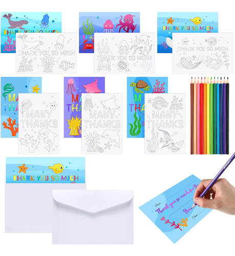 108 Tarjetas De Agradecimiento Para Colorear Para Niños, Ani