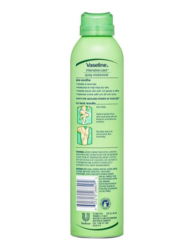 Vaseline Aloe Spray And Go Aloe Soothe 184g