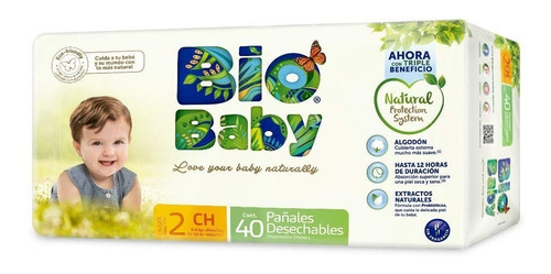 Bio Baby Pañales, Talla Chica/2, 160 Pañales