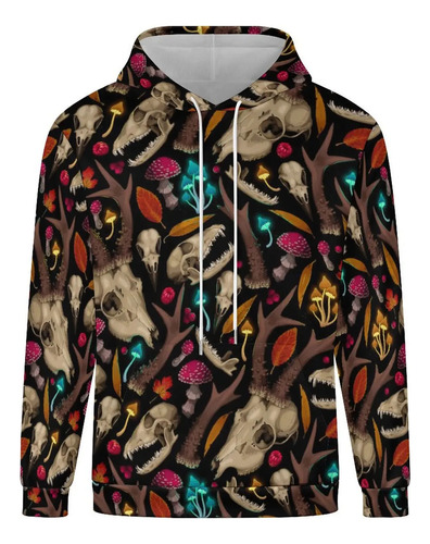 Suéter Holgado Con Estampado De Calavera De Dibujos