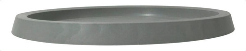 Prato Redondo 41cm Para Vasos De Planta De Chão Polietileno Cor Cinza