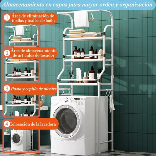 Mueble Organizadores Lavadora Baño Rack Estante Sanitario