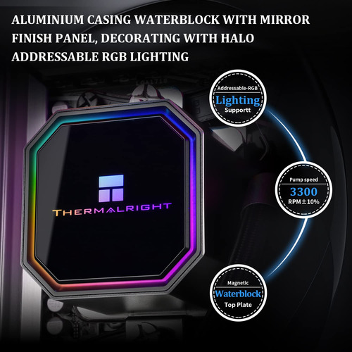 Copo Líquido Preto Thermalright Frozen Prism 240 Water Cool.