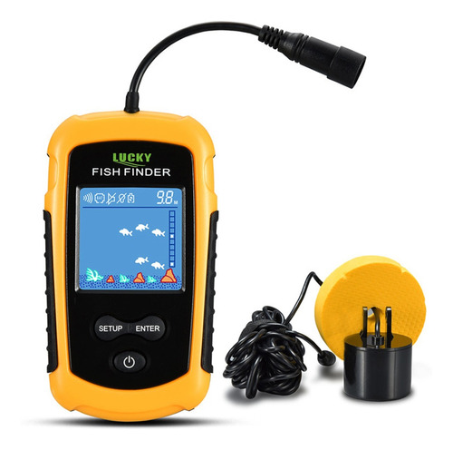 Buscador De Peces Alámbrico Con Pantalla Lcd A Color, 100 M