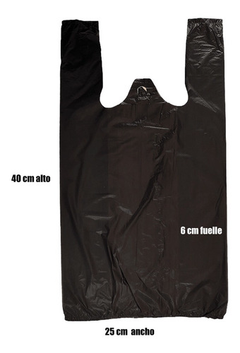 Bolsas Plásticas Tipo Camiseta - 25x40 - 100 Unidades