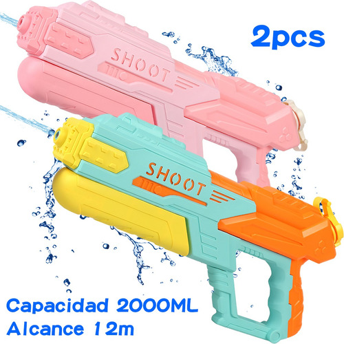 2 Pcs Pistola De Agua De Juguete Para Niños Y Adultos 1000cc