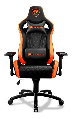 Silla Gaming Cougar Armor S Diseño Ergonómico Black & Orange