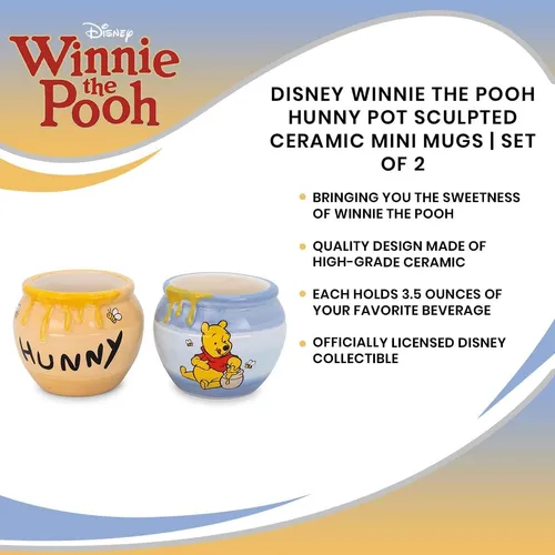 Minijuego De Vasos Winnie The Pooh Hunny Pot De Cerámica De