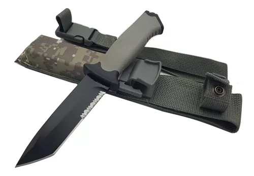  Combat Ready CBR346 - Cuchillo táctico de hoja fija para cuello  envuelto con cordón de camuflaje + funda : Deportes y Actividades al Aire  Libre