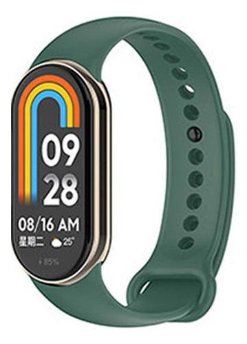 Pulseira Silicone Premium Para Smartband Mi Band 9 Miband 9 Cor Verde-escuro Largura Da Pulseira 15 Cm