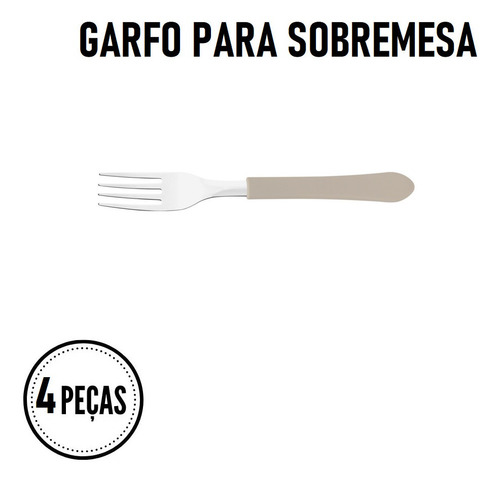 Faqueiro Tramontina Inox Cinza Faca Garfo Colher Jogo 20pçs