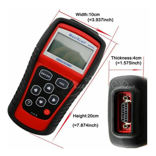 Imagen 5 de 5 de Escaner Automotriz Autel Maxiscan Ms-509 Obd2 Eobd Obdii