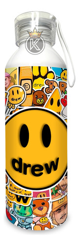 Poleron Drew + Botella En Aluminio 750ml - Justin Bieber Drew - Estampaking