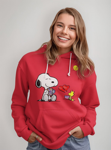 Poleron Dama Snoopy Charlie Brown Verano Algodon Estampado