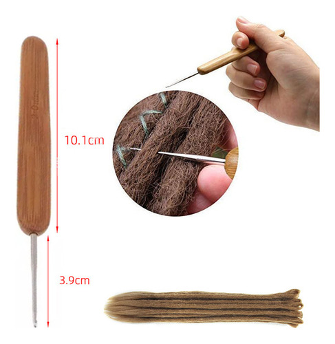 Juego De 24 Ganchos De Bambú Para Rastas, Rastas,l